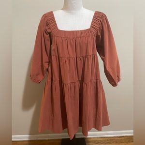 Saints and hearts orange babydoll dress… nwot… size small